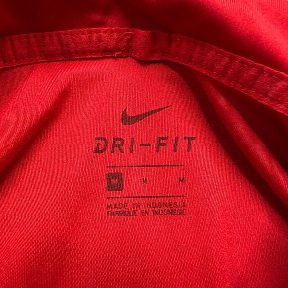 Georgia Bulldogs Nike Polo Shirt Men M Red Colorblock Performance Short Sleeve - Picture 5 of 15